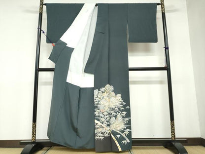 平和屋着物●豪華色留袖　流水宝尽くし文　暈し染め　金彩　正絹　逸品　DAAZ7857ud