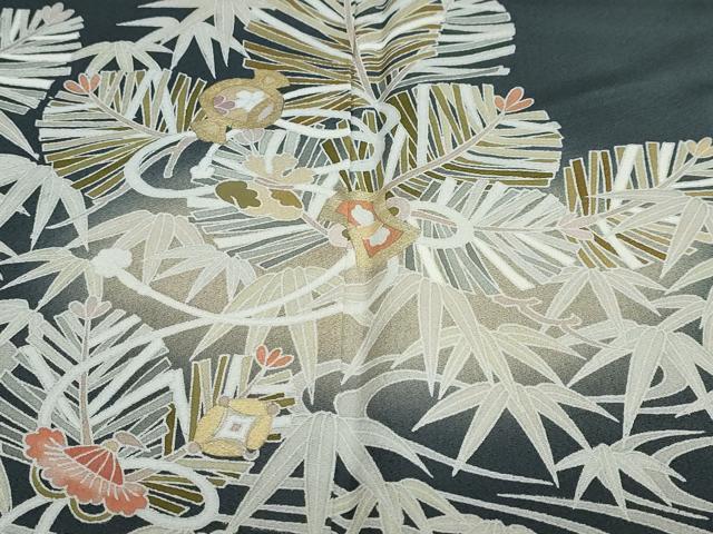 平和屋着物●豪華色留袖　流水宝尽くし文　暈し染め　金彩　正絹　逸品　DAAZ7857ud