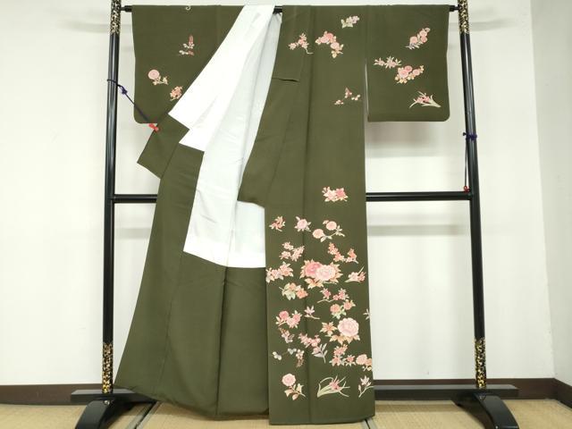 平和屋着物○訪問着 作家物 舞花文 正絹 逸品 DAAZ7864ud