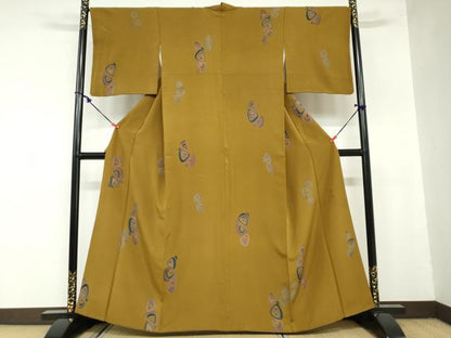 平和屋着物●上質な小紋　作家物　抽象文様　正絹　逸品　DAAZ7877ud
