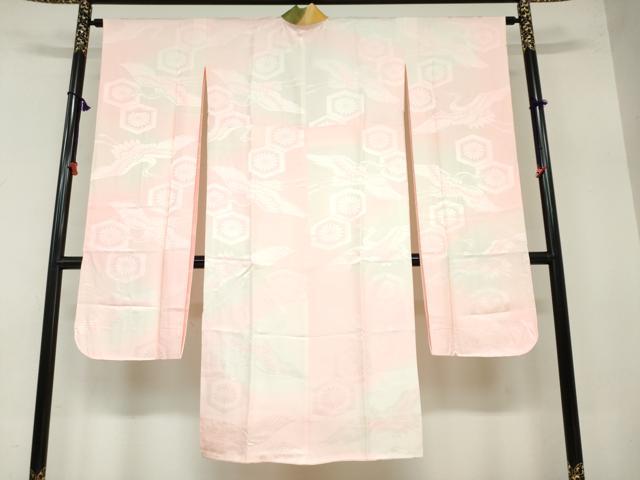 平和屋着物○長襦袢 袷 絞り 風景舞花地紋 正絹 逸品 CABA8356ut