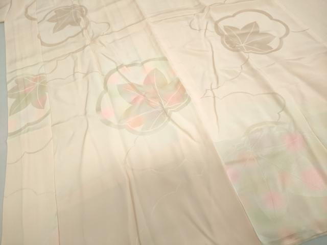 平和屋着物●振袖用長襦袢　袷　雲取り舞葉地紋　暈し染め　正絹　逸品　未使用　DAAZ7885ud