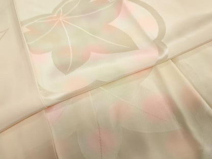 平和屋着物●振袖用長襦袢　袷　雲取り舞葉地紋　暈し染め　正絹　逸品　未使用　DAAZ7885ud