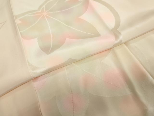 平和屋着物●振袖用長襦袢　袷　雲取り舞葉地紋　暈し染め　正絹　逸品　未使用　DAAZ7885ud