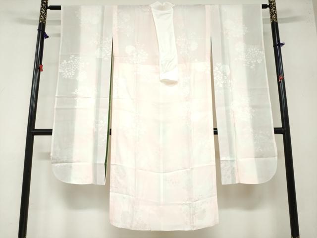 平和屋着物○振袖用長襦袢 無双仕立て 雪輪草花地紋 暈し染め 京都