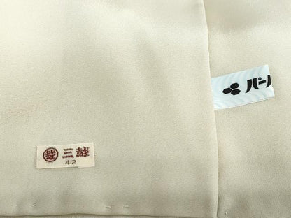 平和屋着物●訪問着　風景草花文　金彩　三越扱い　正絹　逸品　DAAZ7892ud