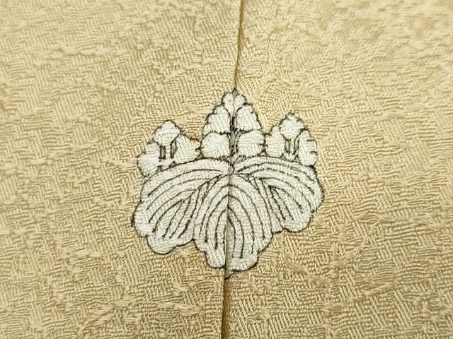 平和屋着物○上質な色無地 霞地紋 桑染色 正絹 逸品 未使用