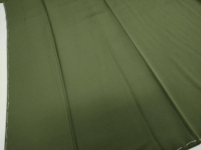 平和屋着物●上質な色無地　深緑色　正絹　逸品　未使用　DAAZ7903ud