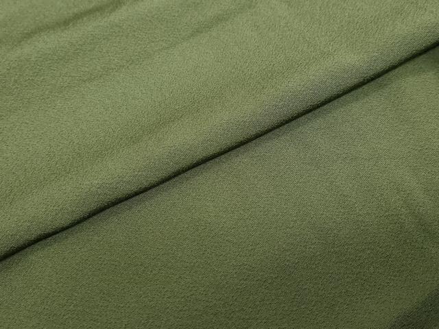 平和屋着物●上質な色無地　深緑色　正絹　逸品　未使用　DAAZ7903ud