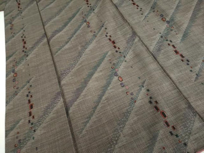 平和屋着物●本場大島紬　9マルキ　抽象文様　正絹　逸品　DAAZ7911ud