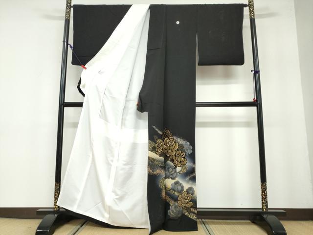 平和屋着物○豪華黒留袖 舞花文 金銀彩 やまと誂製 正絹 逸品