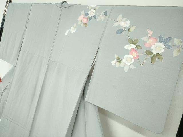 平和屋着物○訪問着 友禅 作家物 枝椿文 暈し染め 正絹