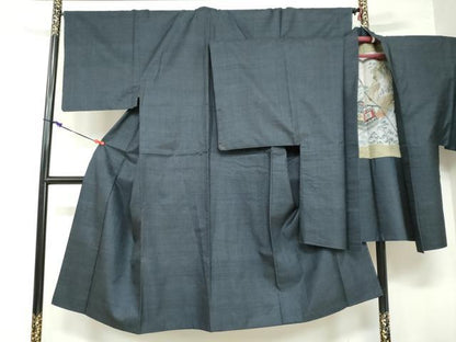 平和屋着物●男性 本場大島紬 アンサンブル 100亀甲 総詰め 正絹 逸品 DAAZ7951ud