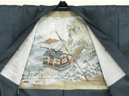 平和屋着物●男性 本場大島紬 アンサンブル 100亀甲 総詰め 正絹 逸品 DAAZ7951ud