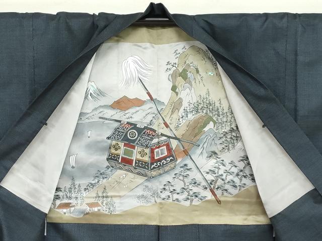 平和屋着物●男性 本場大島紬 アンサンブル 100亀甲 総詰め 正絹 逸品 DAAZ7951ud