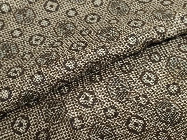 平和屋着物●本場大島紬　割り込み絣　抽象文様　正絹　逸品　DAAZ7956ud