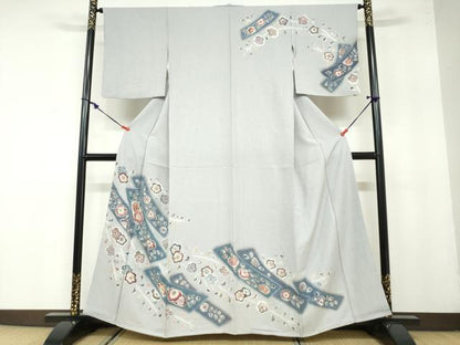 平和屋着物●訪問着　絞り　短冊辻が花　正絹　逸品　DAAZ7958ud
