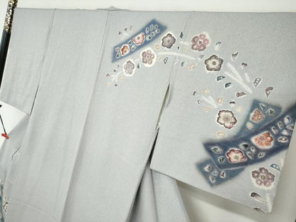 平和屋着物●訪問着　絞り　短冊辻が花　正絹　逸品　DAAZ7958ud