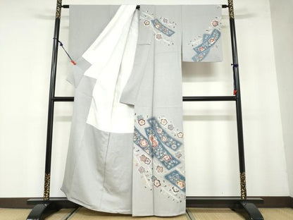 平和屋着物●訪問着　絞り　短冊辻が花　正絹　逸品　DAAZ7958ud