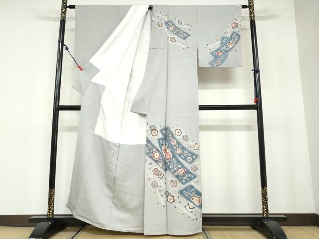平和屋着物●訪問着　絞り　短冊辻が花　正絹　逸品　DAAZ7958ud
