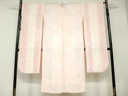 平和屋着物●振袖用長襦袢　無双仕立て　鼓草花地紋　暈し染め　正絹　逸品　DAAZ7966ud