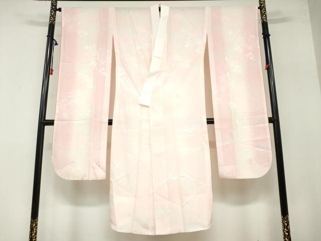 平和屋着物●振袖用長襦袢　無双仕立て　鼓草花地紋　暈し染め　正絹　逸品　DAAZ7966ud