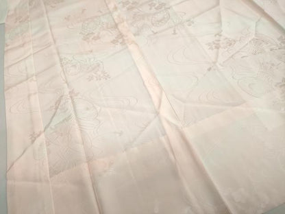 平和屋着物●振袖用長襦袢　無双仕立て　鼓草花地紋　暈し染め　正絹　逸品　DAAZ7966ud