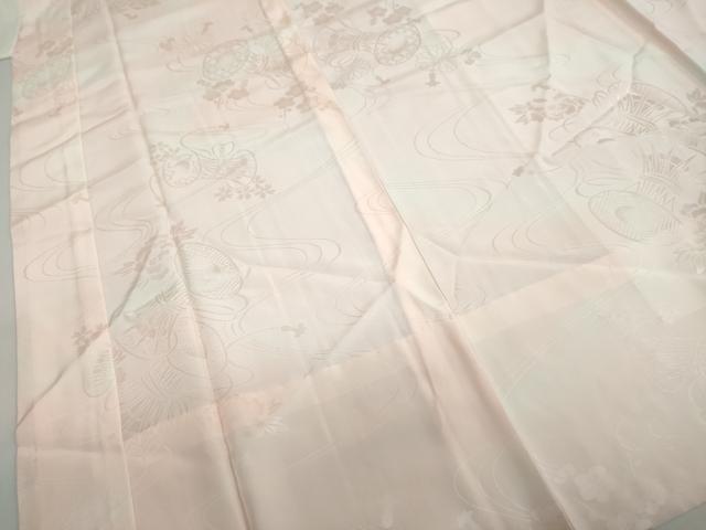 平和屋着物●振袖用長襦袢　無双仕立て　鼓草花地紋　暈し染め　正絹　逸品　DAAZ7966ud