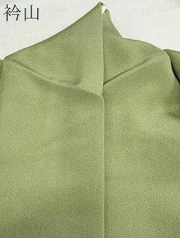 平和屋着物●上質な色無地　青丹色　正絹　逸品　DAAZ7976ud