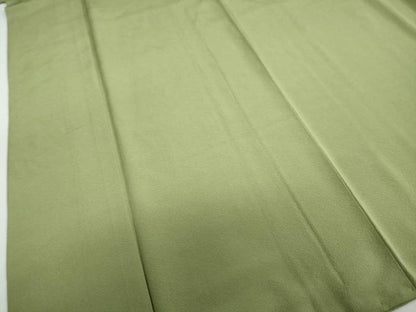平和屋着物●上質な色無地　青丹色　正絹　逸品　DAAZ7976ud
