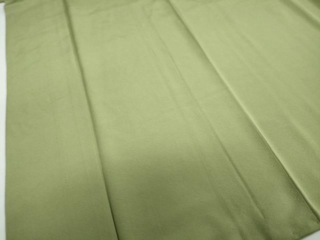 平和屋着物●上質な色無地　青丹色　正絹　逸品　DAAZ7976ud
