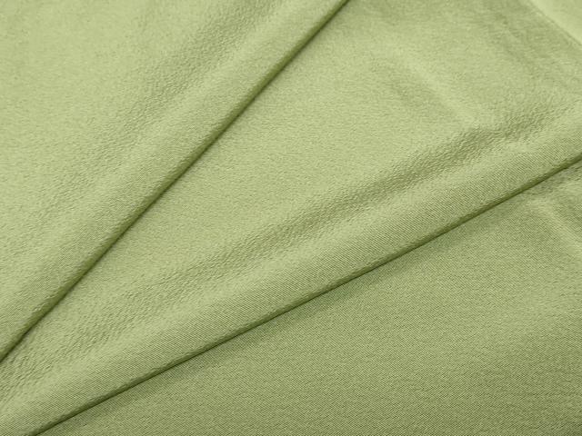 平和屋着物●上質な色無地　青丹色　正絹　逸品　DAAZ7976ud