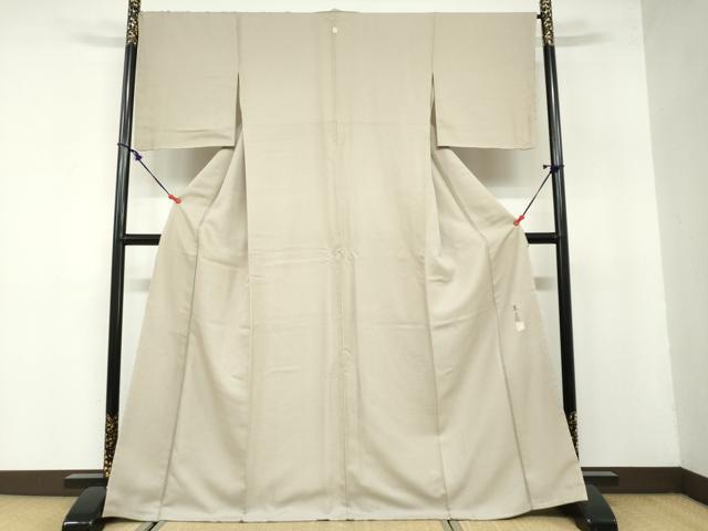 平和屋着物●上質な色無地　作家物　草木染　白橡色　正絹　逸品　未使用　DAAZ7978ud