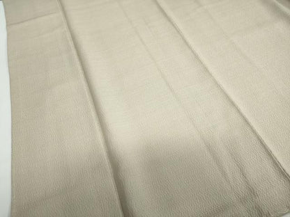 平和屋着物●上質な色無地　作家物　草木染　白橡色　正絹　逸品　未使用　DAAZ7978ud