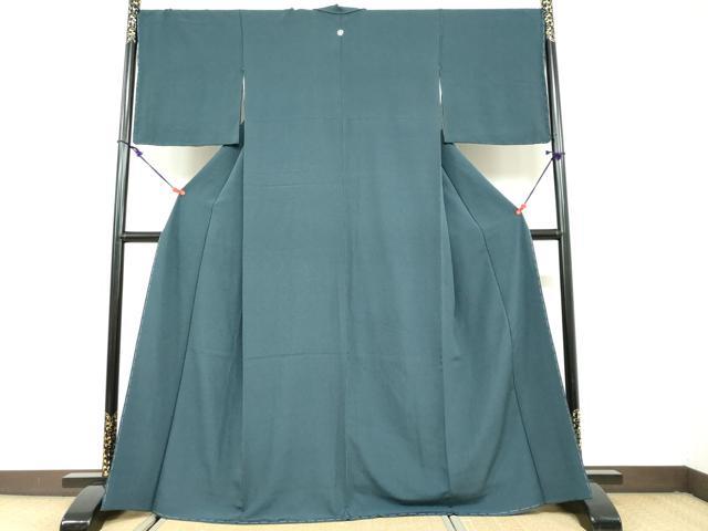 平和屋着物▽上質な色無地　単衣　作家物　抹茶色　正絹　逸品　AAAZ7812jh 平和屋着物▽上質な色無地 単衣 作家物 抹茶色 正絹 逸品
