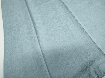 平和屋着物●上質な色無地　花尽くし地紋　藍鼠色　正絹　逸品　未使用　DAAZ7988ud