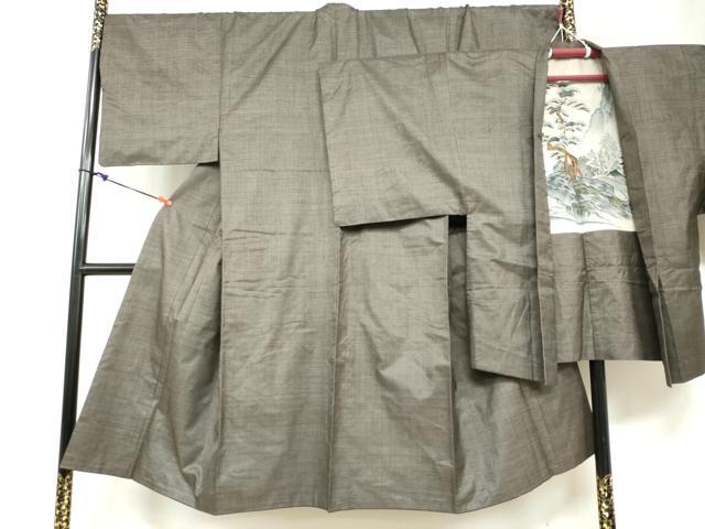 平和屋着物○男性 本場大島紬 アンサンブル キングサイズ 100亀甲 総