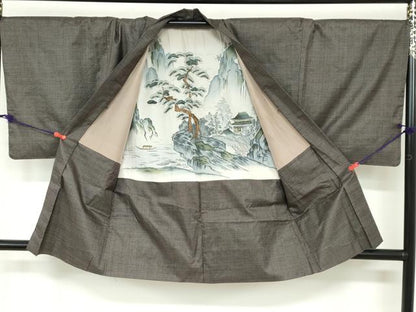 平和屋着物●男性　本場大島紬　アンサンブル　100亀甲　総詰め　正絹　逸品　DAAZ7992ud