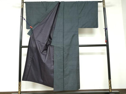 平和屋着物●男性　本場大島紬　アンサンブル　80亀甲　総詰め　反端付き　正絹　逸品　DAAZ7993ud