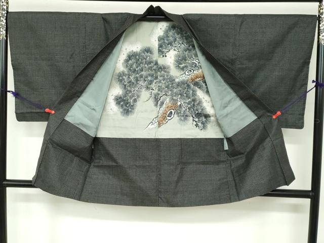 平和屋着物●男性　本場大島紬　アンサンブル　80亀甲　総詰め　正絹　逸品　DAAZ7994ud