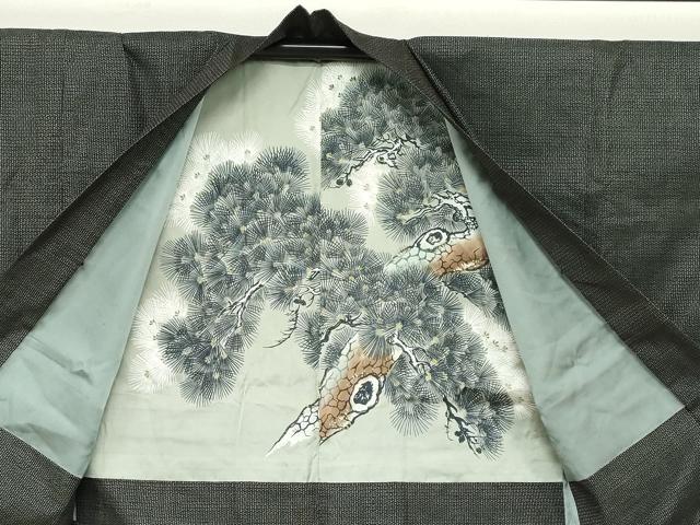 平和屋着物●男性　本場大島紬　アンサンブル　80亀甲　総詰め　正絹　逸品　DAAZ7994ud