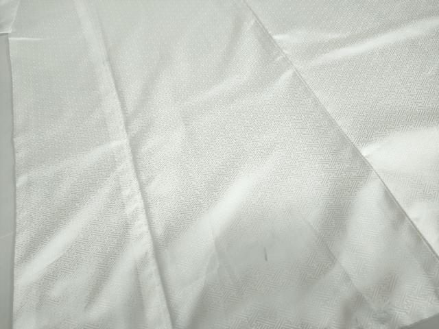 平和屋着物●男性　色紋付　長羽織セット　紗綾型地紋　白色　キングサイズ　洗える着物　DAAZ7995ud