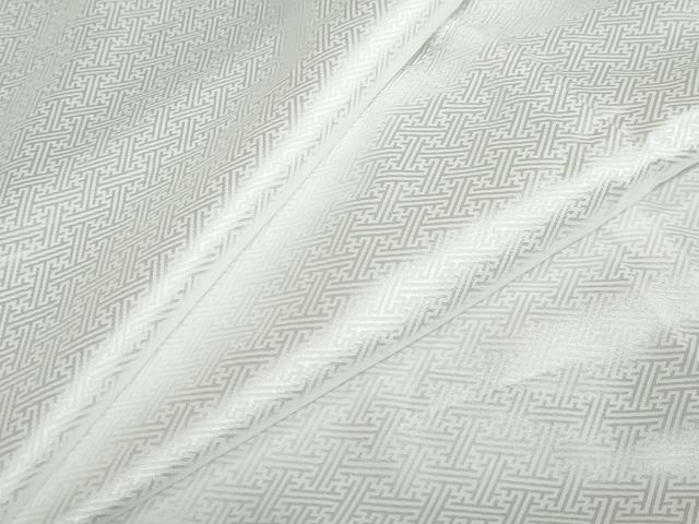 平和屋着物●男性　色紋付　長羽織セット　紗綾型地紋　白色　キングサイズ　洗える着物　DAAZ7995ud