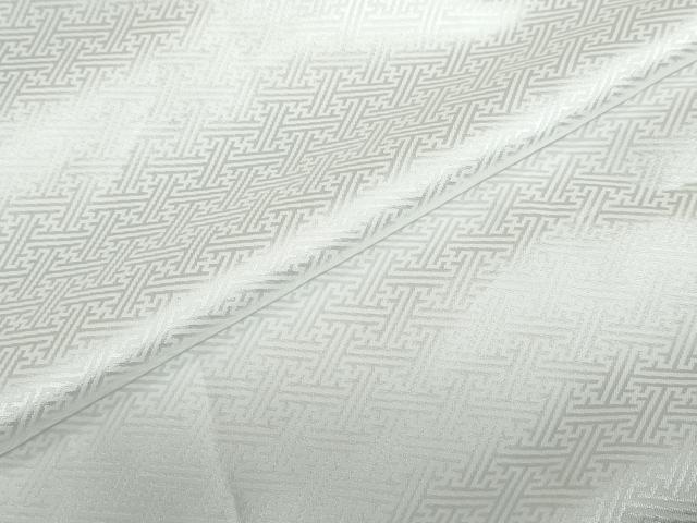 平和屋着物●男性　色紋付　長羽織セット　紗綾型地紋　白色　キングサイズ　洗える着物　DAAZ7995ud