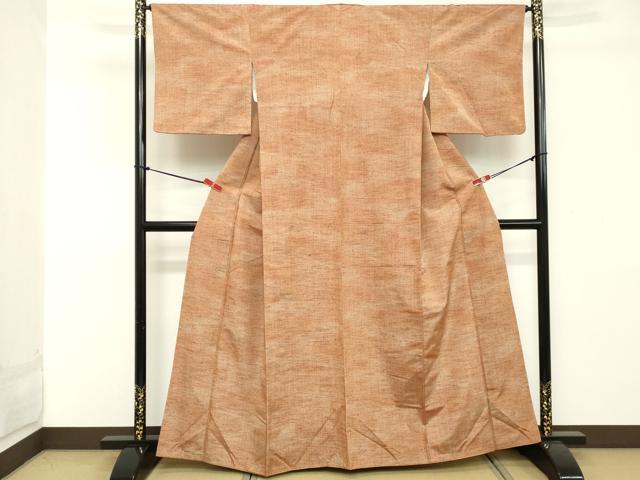 平和屋着物■上質な紬　格子　正絹　逸品　DAAZ8046cd