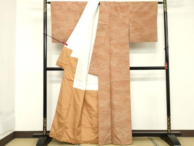 平和屋着物■上質な紬　格子　正絹　逸品　DAAZ8046cd