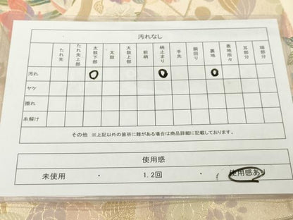 平和屋着物◎六通柄袋帯　唐織　松皮菱花蝶丸文　金糸　正絹　逸品　DAAZ8082cd