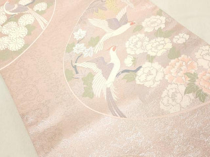 平和屋着物◎六通柄袋帯　花鳥文　金銀糸　正絹　逸品　DAAZ8111cd