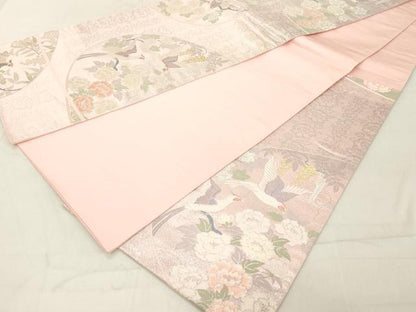 平和屋着物◎六通柄袋帯　花鳥文　金銀糸　正絹　逸品　DAAZ8111cd
