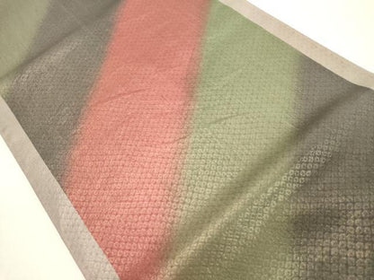 平和屋着物◎全通柄袋帯　霞文　引箔　正絹　逸品　DAAZ8116cd